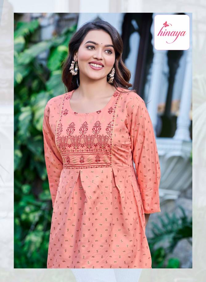 Fashion For You Vol 10 By Hinaya Rayon Western Ladies Top Wholesale Price In Surat